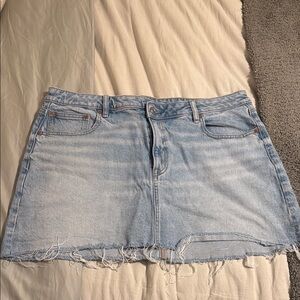 American Eagle Outfitters Blue Mini Skirt Casual Denim